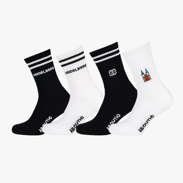 HEIDELBERG Socken 4er-Set Mix, Brückentor, 69 & Heidelberg, Sportsocken, Tennissocken