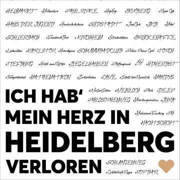 Heidelberg Poster Herz verloren weiß