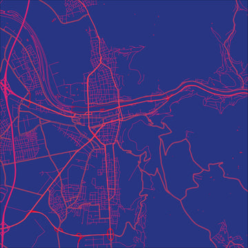 Heidelberg Poster Streetmap blau