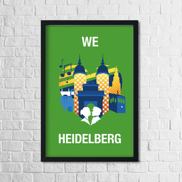 Heidelberg Poster Herz grün