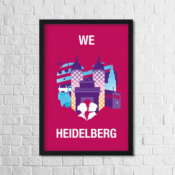 Heidelberg Poster Herz magenta