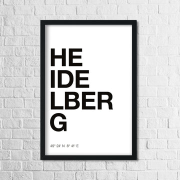 Heidelberg Poster Minimalistisch