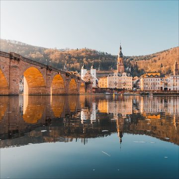 Heidelberg Poster Alte Brücke Spiegelung