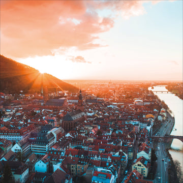Heidelberg Poster Altstadt Sonnenuntergang