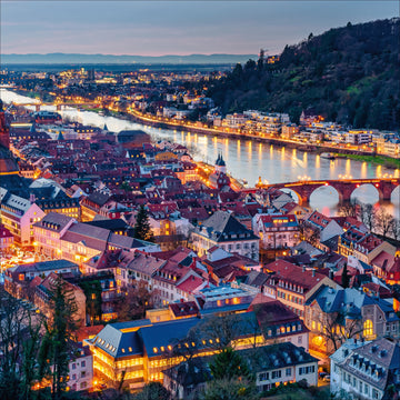 Heidelberg Poster Altstadt Abendlichter