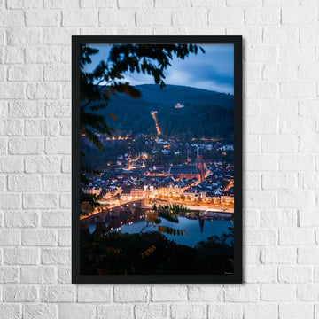 Heidelberg Poster Blick vom Philosophenweg